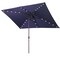 Moootto 6.5 ft. x 10 ft Waterproof Rectangular Patio Umbrella and Solar Lights 26 LED lights TBZOEU004NY-SJHY - alternate 1